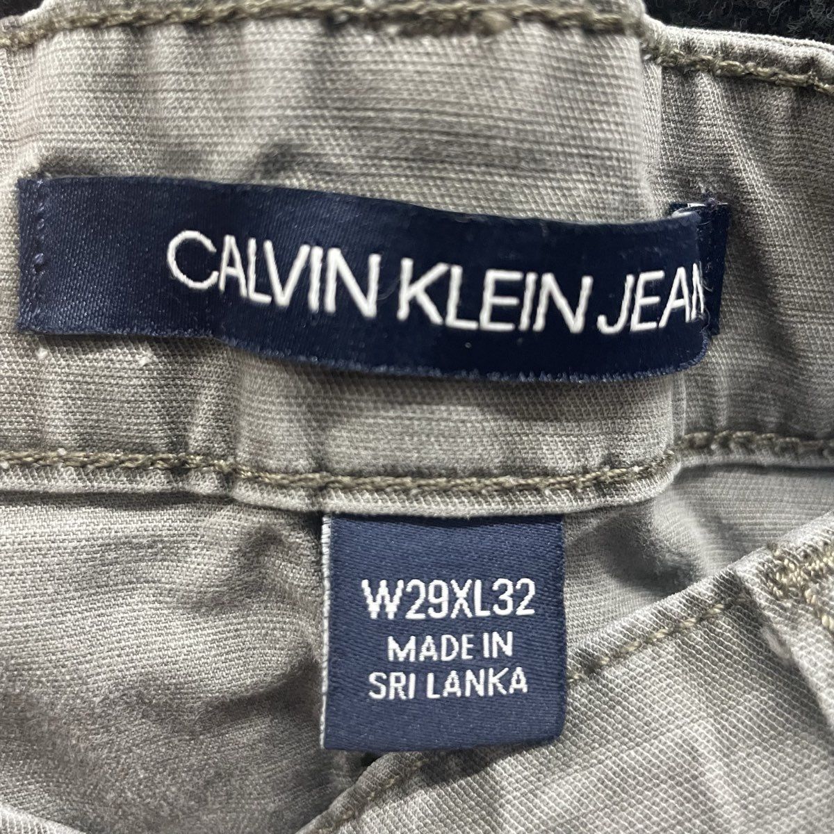 Calvin Klein Jeans Men's Khaki Pants Olive Green Denim Style Sz 29x32