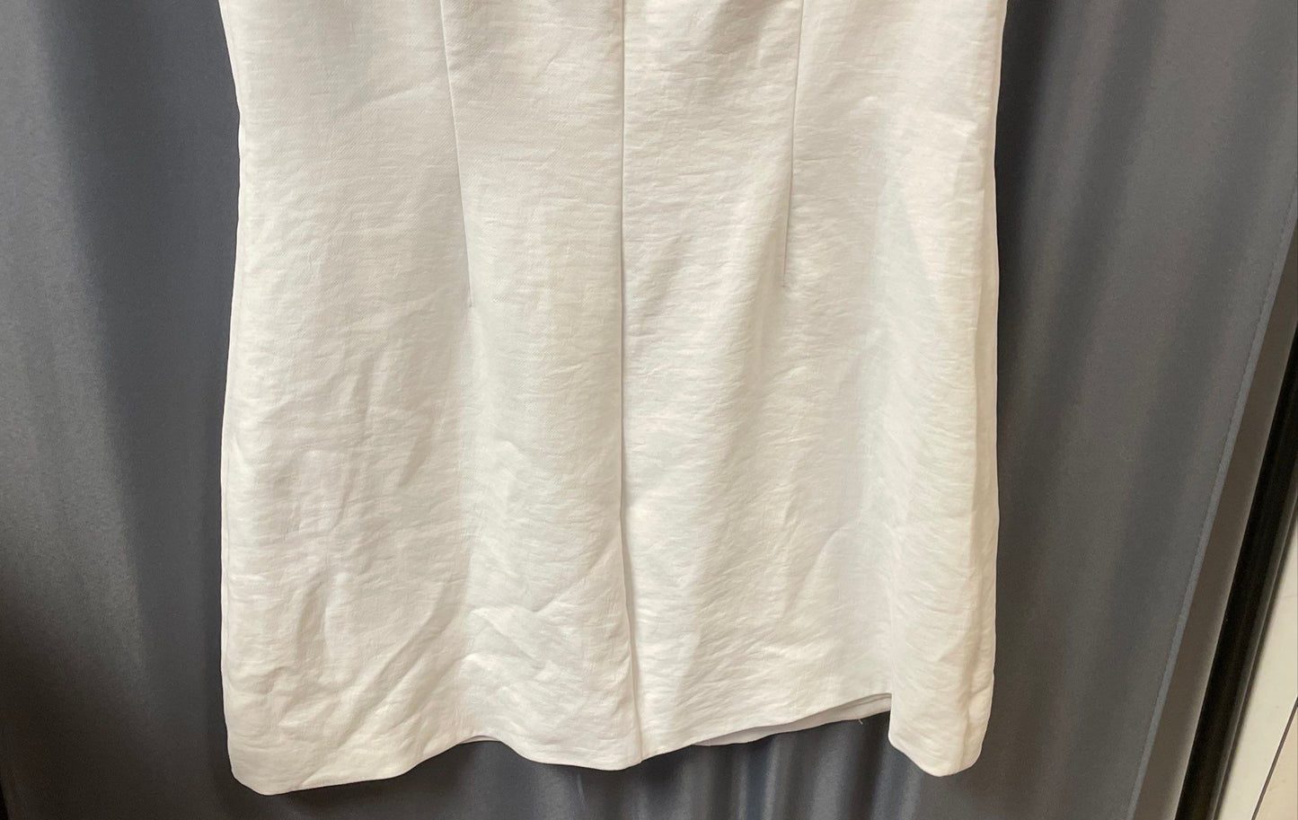 Abercrombie & Fitch Women's White Button Linen-Blend Vest Mini Dress NWT Sz MP