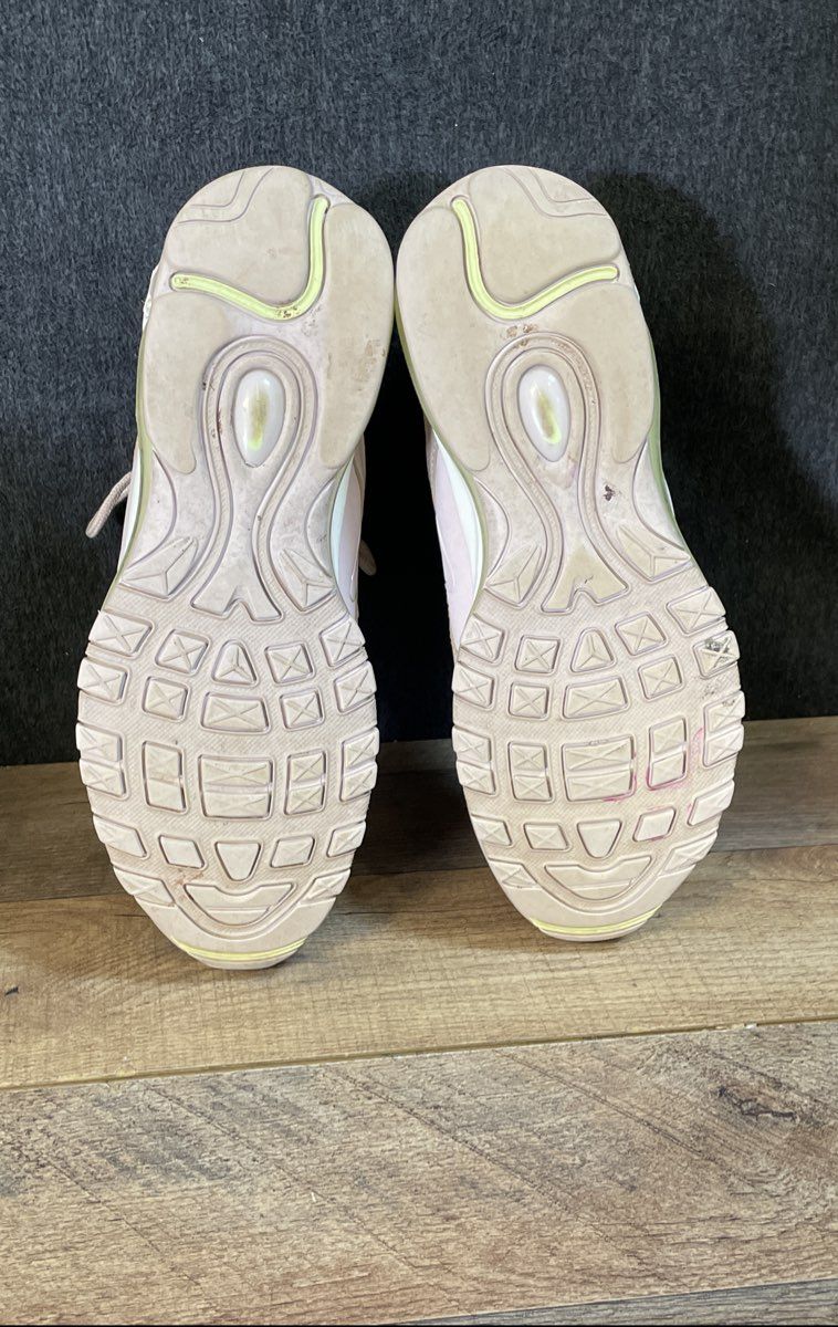 Nike Air Max 97 Pink White Lime Green Women's Running Sneakers Size 9.5
