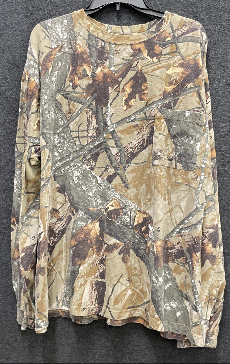 Outfitters Ridge Men's Fusion 3-D Camo Long Sleeve Cotton Pocket T-Shirt 3XL
