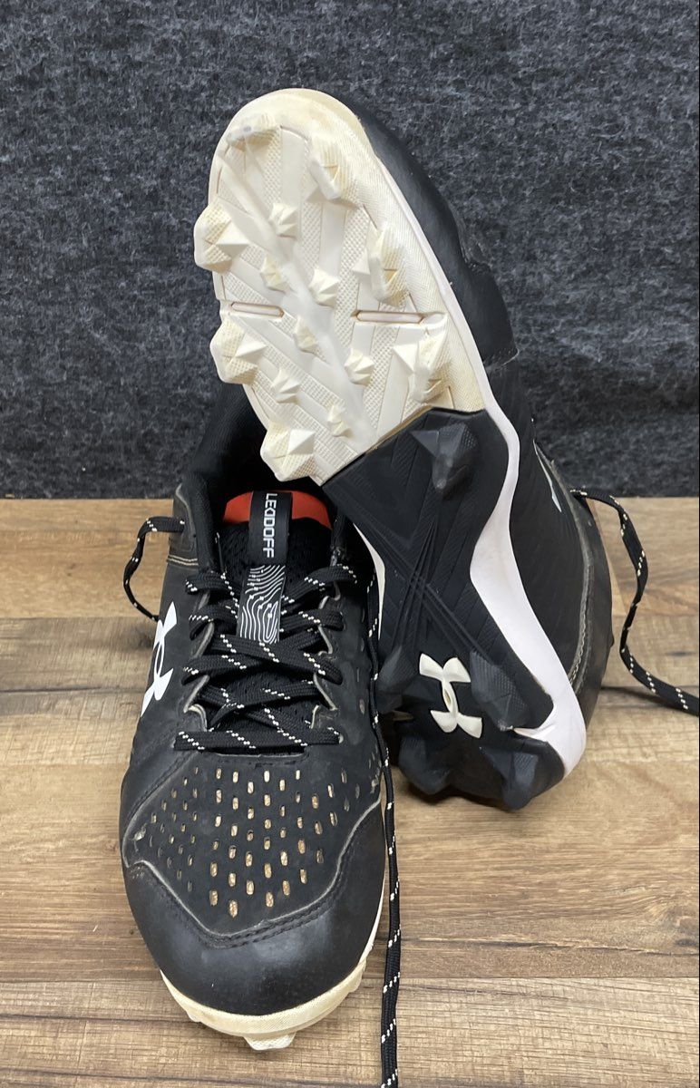 Under Armour Leadoff Low RM Black White Baseball Cleats Men's Size 8