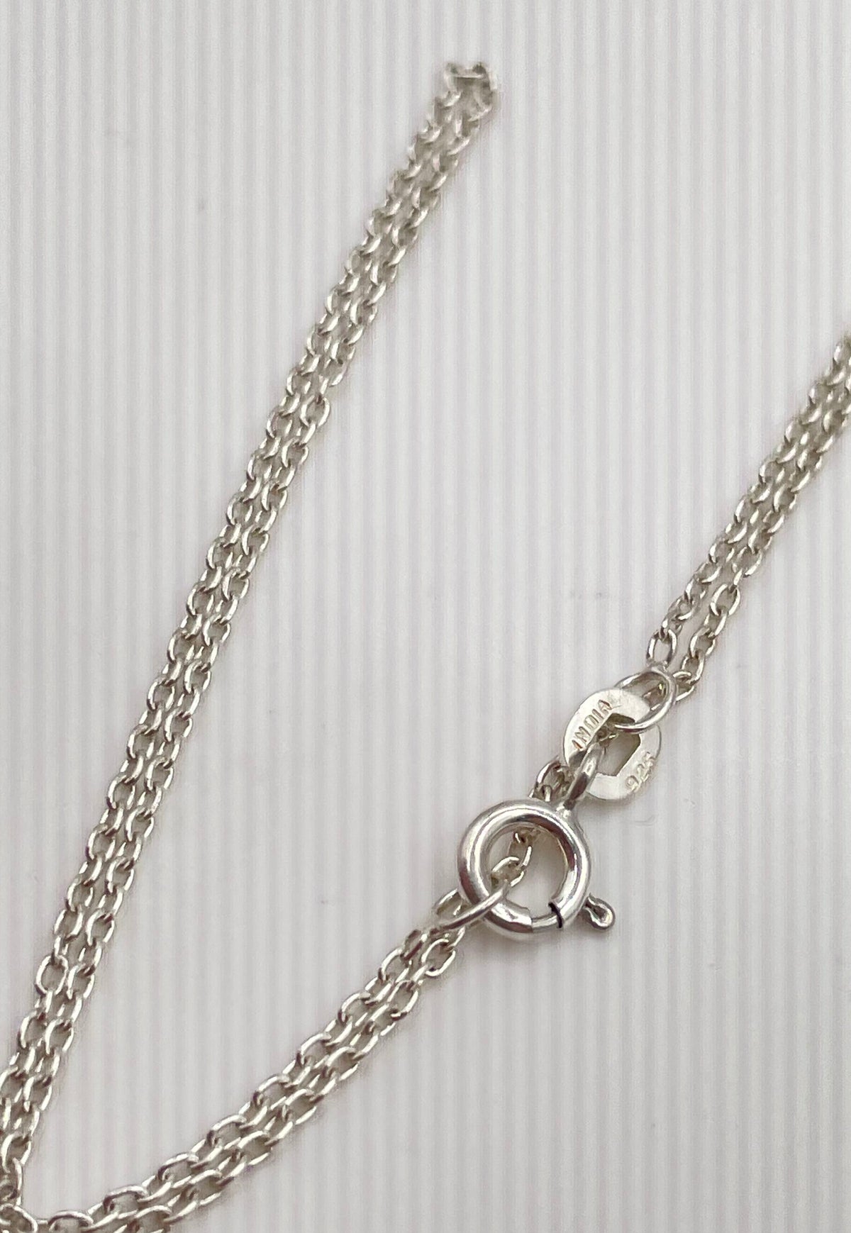 925 Sterling Silver Pink, White & Gray Pearl Lariat Necklace 6g