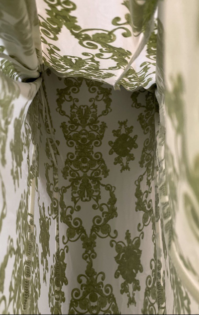 Danny & Nicole Women's 2-Piece Dress Set Avocado Green Damask Bolero 1X NWT