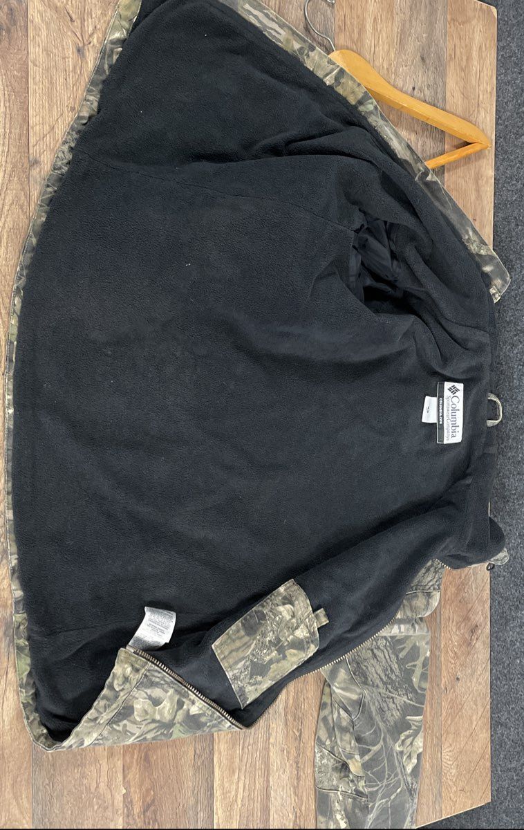 Columbia Men's Mossy Oak Camo Canvas Fleece Lined Hooded Work Jacket Sz S
