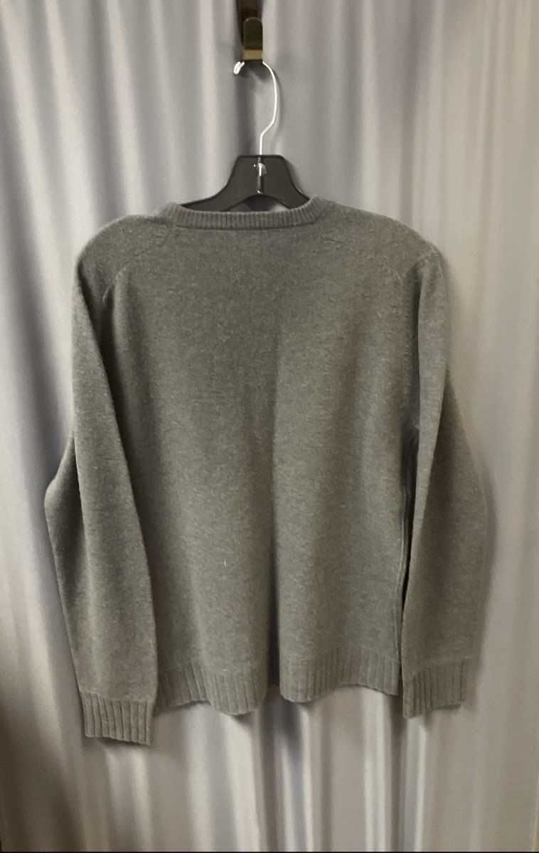 Vintage Y2K J. Crew Men's Gray Lambswool Cashmere V-Neck Sweater Sz M