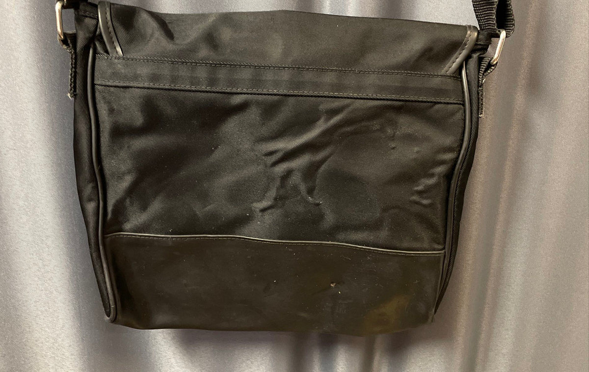 Vintage Polo Sport Ralph Lauren Black Nylon Messenger Crossbody Bag