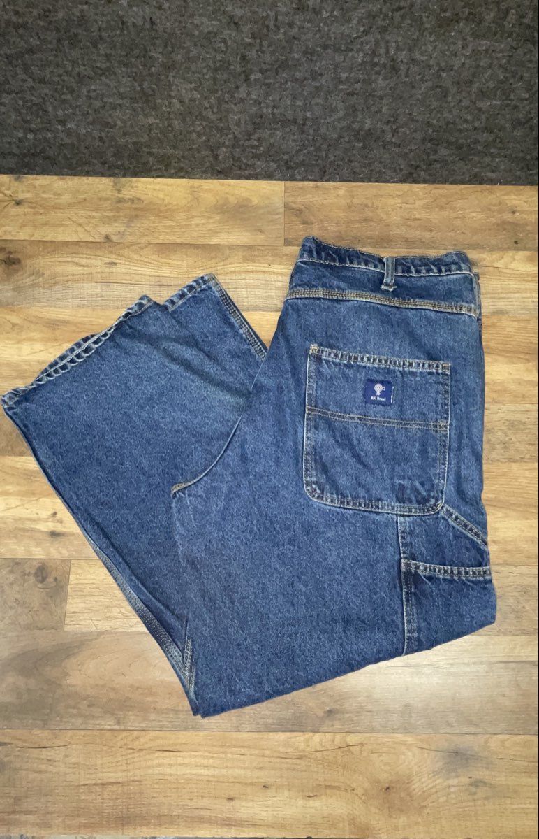 RK Brand Men's Blue Denim Carpenter Straight Leg Workwear Utility Jeans Sz 40x29