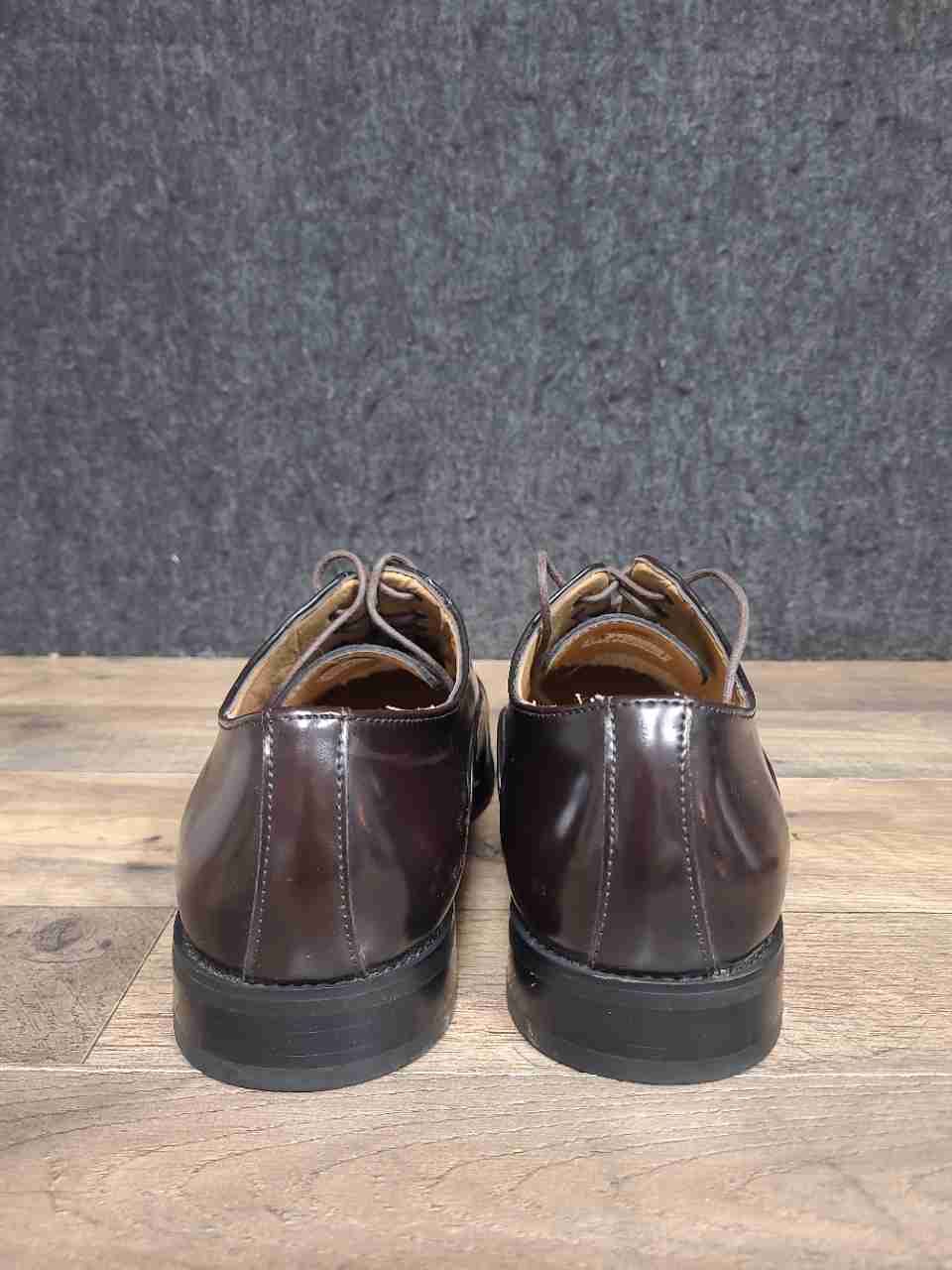 La Milano Men's Dark Brown Leather Cap Toe Derby Dress Shoes Size 10.5