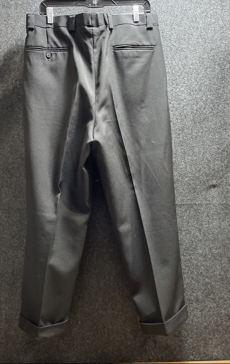Falcone Men's Black Pleated Front Cuffed Dress Pants Size 33L
