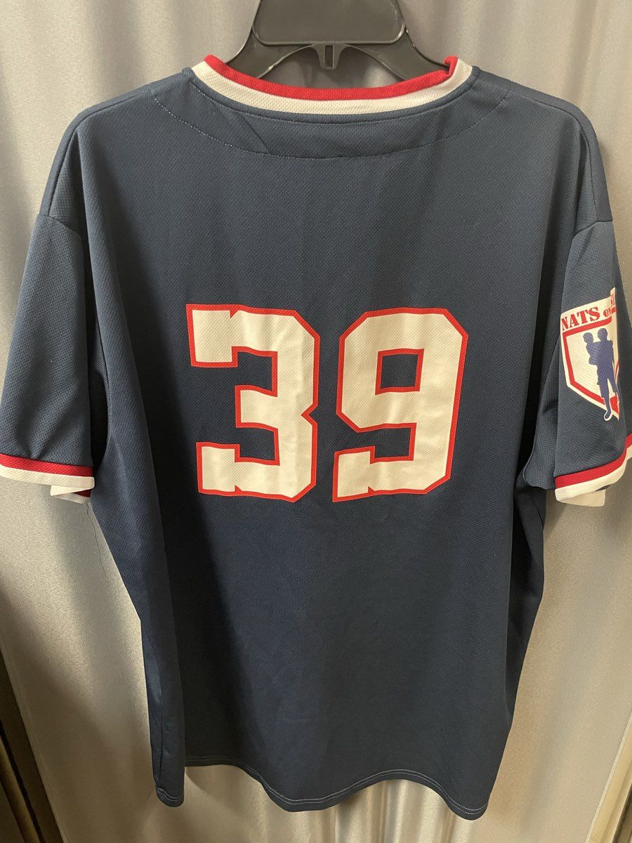MLB Unisex Washington Nationals #39 Navy Baseball Jersey Nats on Base Patch XL