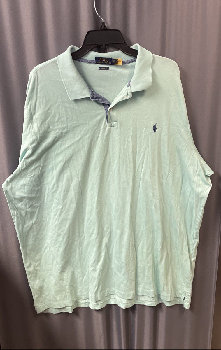 Polo Ralph Lauren Men's Classic Fit Polo Shirt Aqua Short Sleeve Sz XXL
