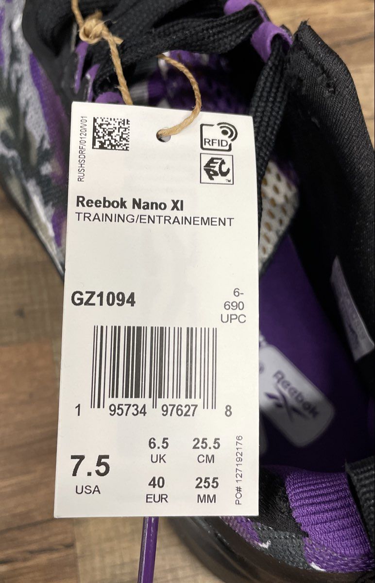Reebok Nano X1 Purple Camo Training Shoes Men's Size 7.5 GZ1094 NWT