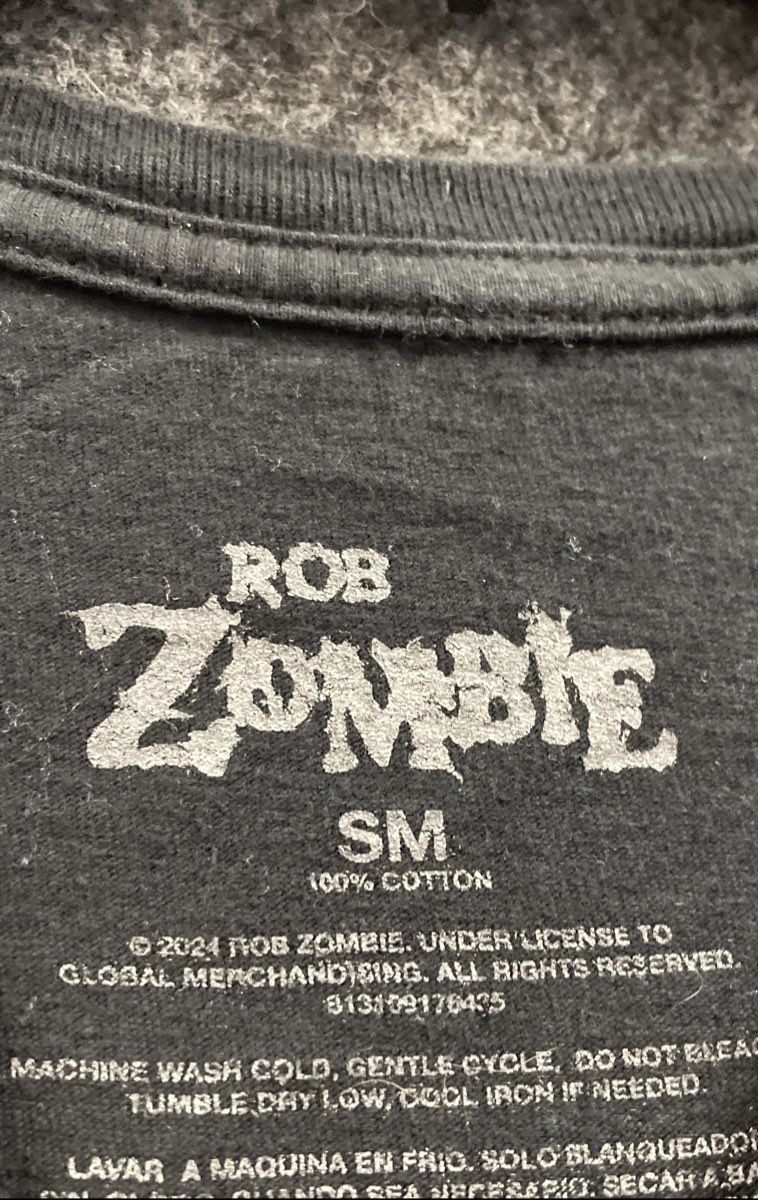 Rob Zombie Freaks Of Parade 2024 Tour Black T-Shirt Men's Size Small