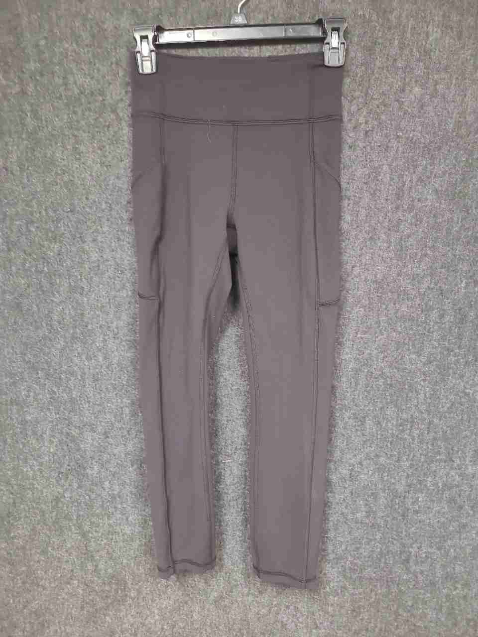 Lululemon Women's Fast and Free High-Rise Tight Black Side Pockets Sz 4
