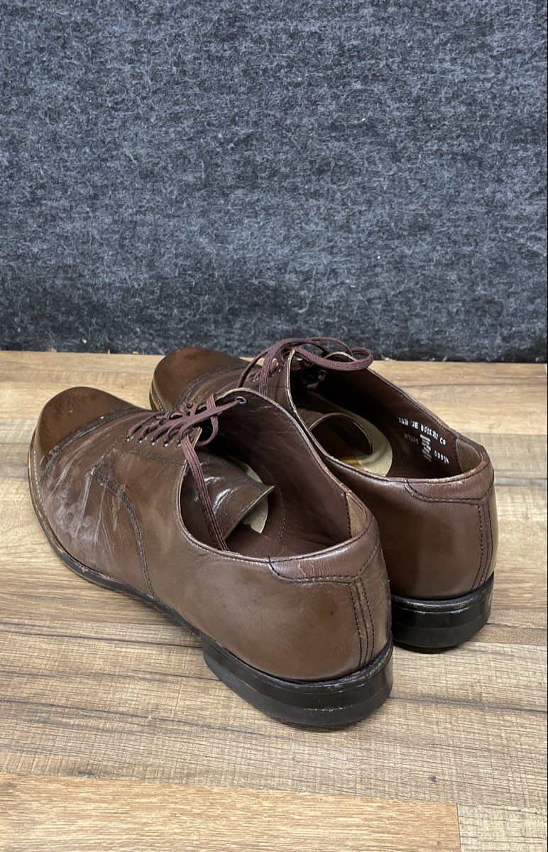 Stacy Adams Madison Brown Leather Cap Toe Oxford Shoes Men's Size 10.5 2E