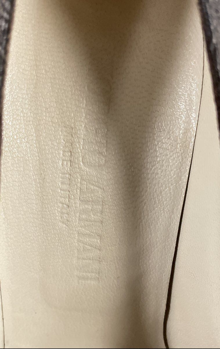 Giorgio Armani Brown Chevron Textured Leather Pointed Toe Pumps Size 37.5