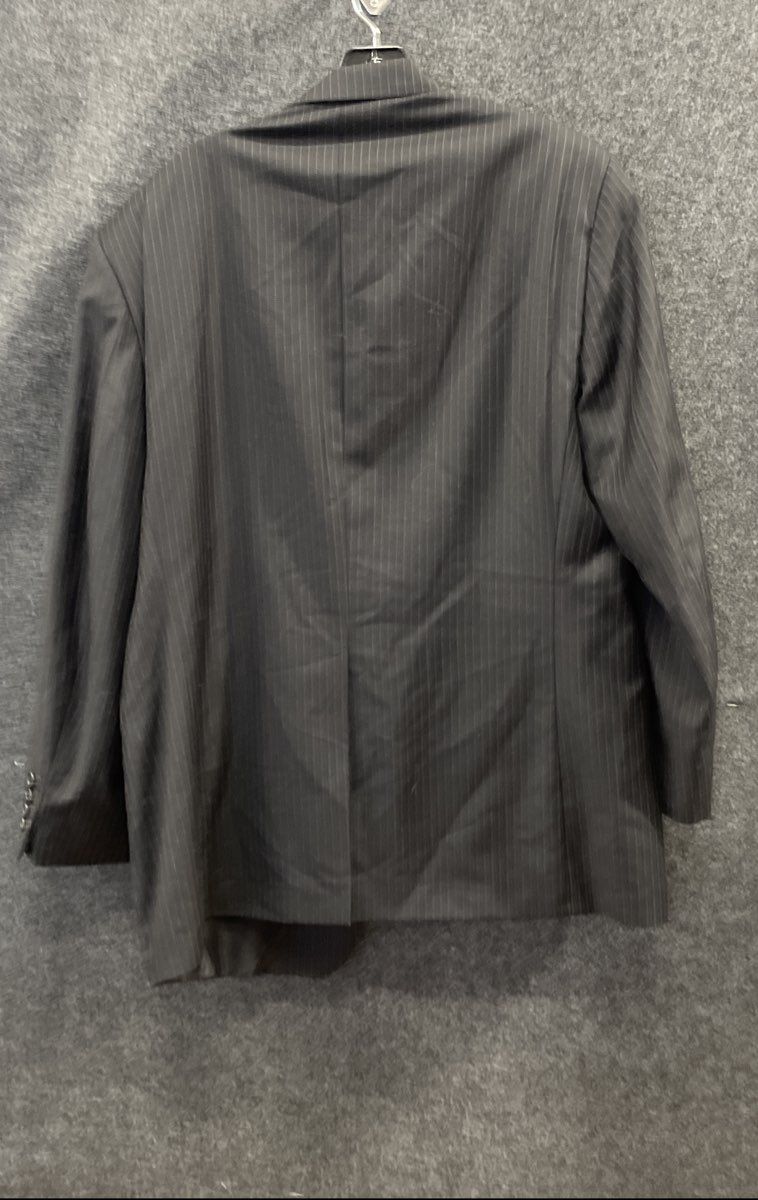 Lauren Ralph Lauren Men's Black Pinstripe 2-Button Suit Jacket Blazer Sz 44R