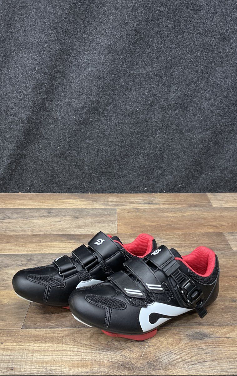 Peloton Cycling Shoes Black White with Look Delta Cleats Size Unknown