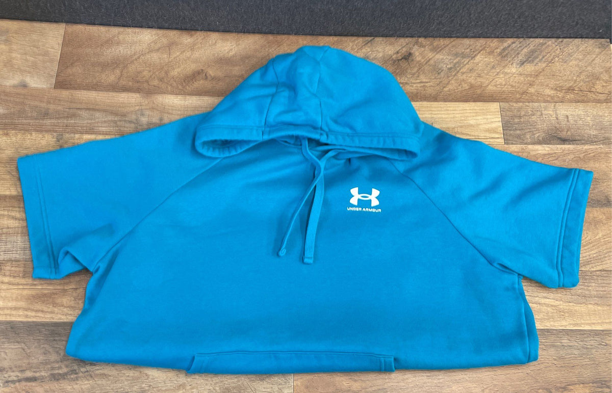 Under Armour Men's Blue Sleeveless Fleece Pullover Hoodie Size Large