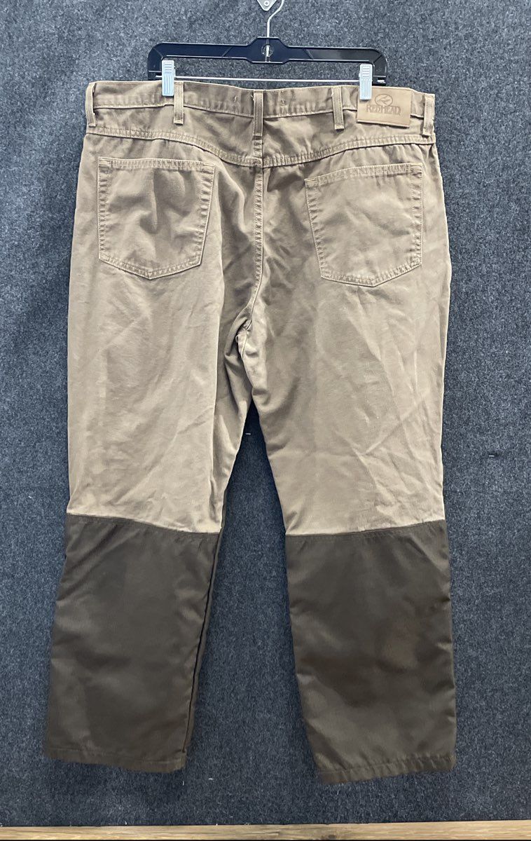 RedHead Men's Brown Field Pants Upland Hunting Fishing Canvas Denim Sz 42x30