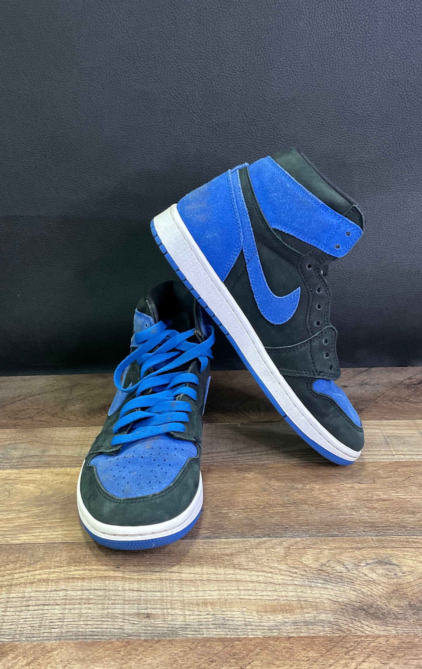 Nike Air Jordan 1 Retro High OG Royal Reimagined Black Blue Size 8