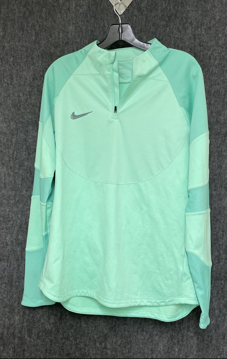 Nike Women's Mint Green Therma-Fit Strike Drill Top Performance 1/4 Zip Sz L