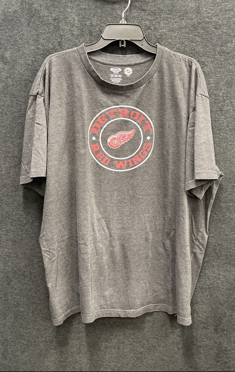 Concepts Sport Men's Detroit Red Wings Charcoal Gray NHL Sleepwear Shirt Sz 2XL