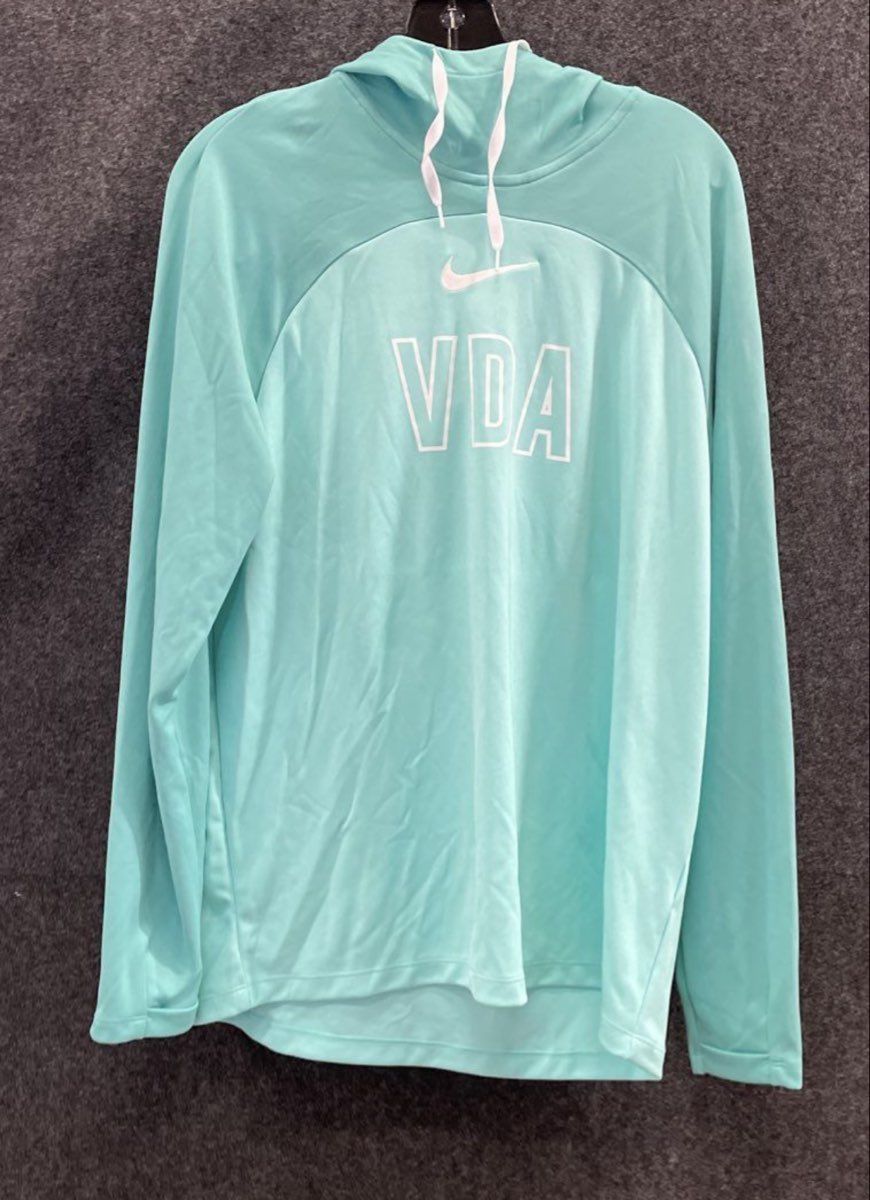 Nike Women's Turquoise Dri-Fit VDA Soccer Pullover Training Hoodie Sz L