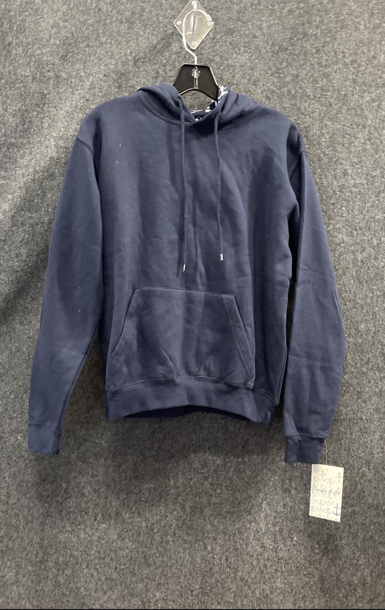 Pacific & Co. Men's Navy Blue Anchor Hoodie Cotton Blend Pullover Size S NWT