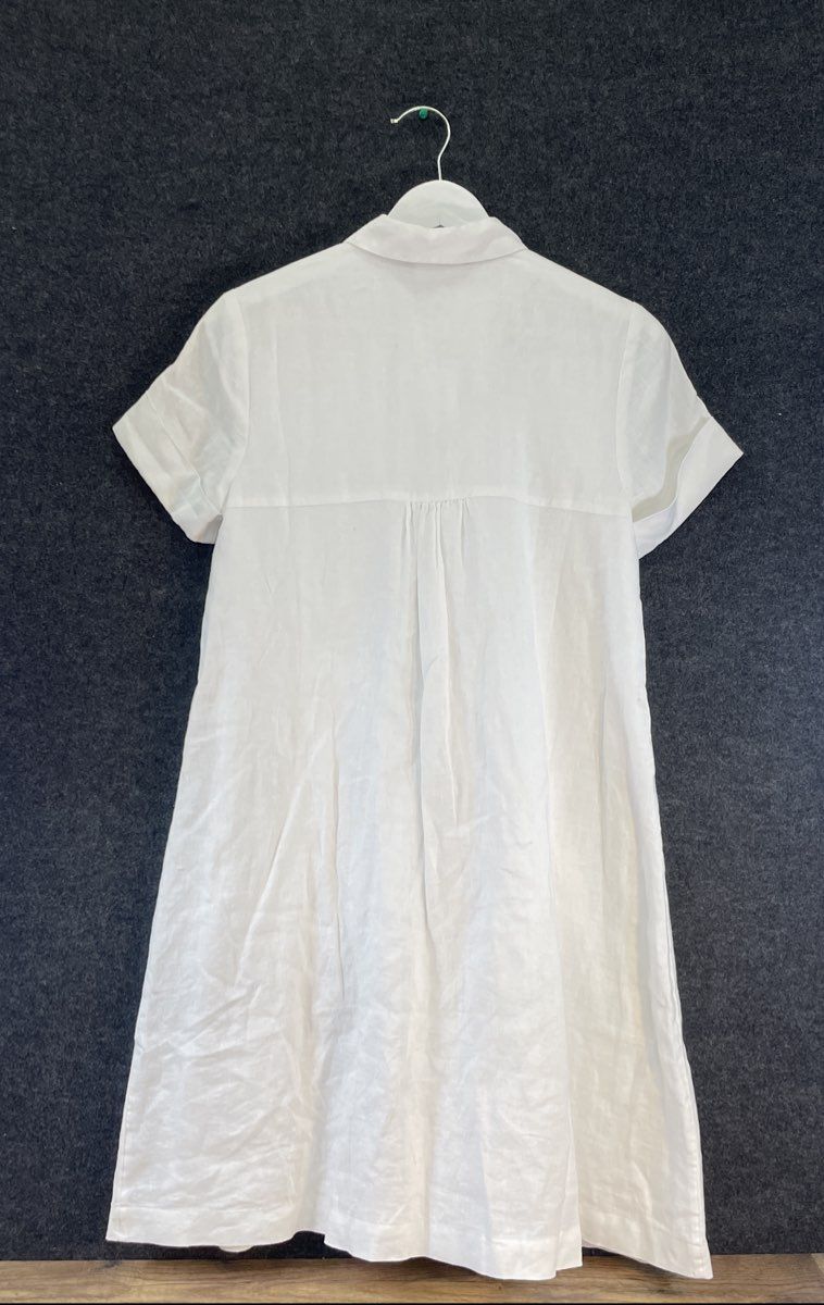 J.Jill Women's White Linen Short Sleeve Button Front Jumpsuit Sz XS NWT