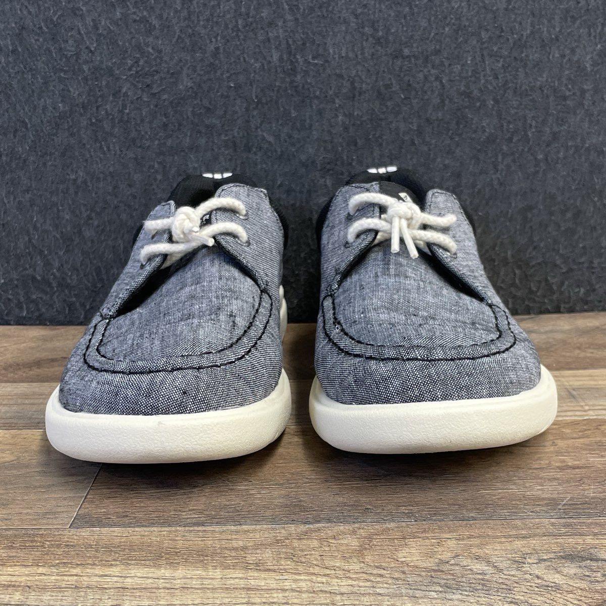 Sperry Halyard Grey Canvas Moc Toe Boat Shoe Sneakers Men's
