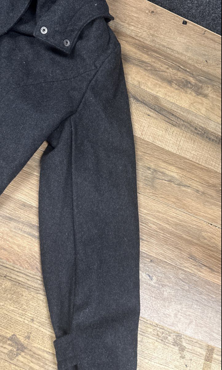 Calvin Klein Women's Charcoal Grey Double Breasted Hooded Peacoat Size 10