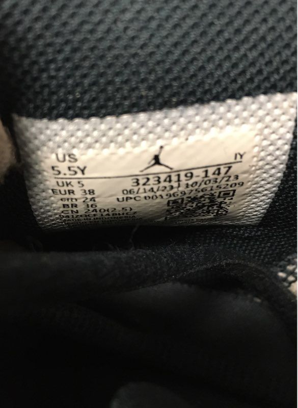 Nike Jordan 6 Rings GS Navy White Youth Basketball Shoes Size 5.5Y