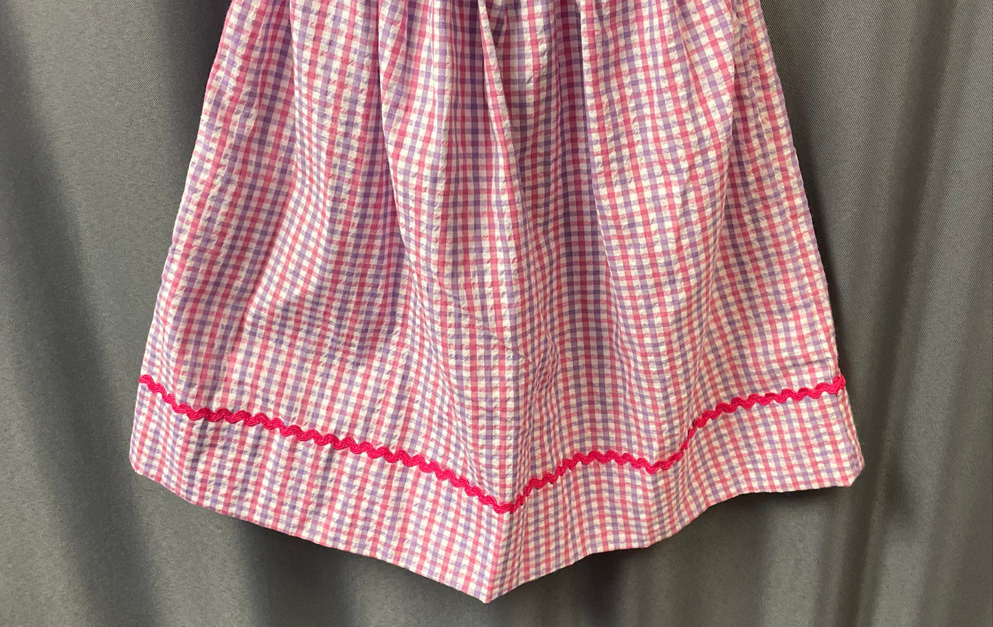 Babeeni Baby Girls Pink Purple Gingham Smocked Sailboat Dress NWT 6M