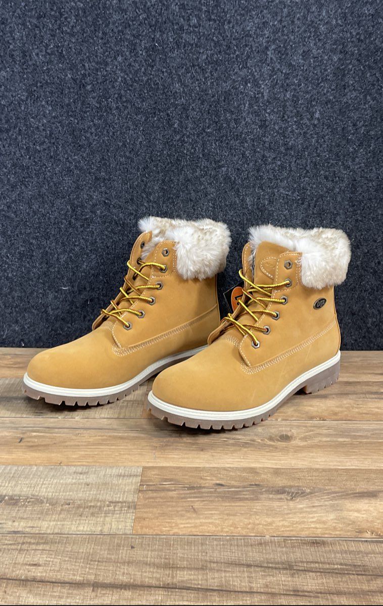 Lugz Empire Hi Fur Tan Wheat Women's Faux Fur Trimmed Boots Size 10 NWT