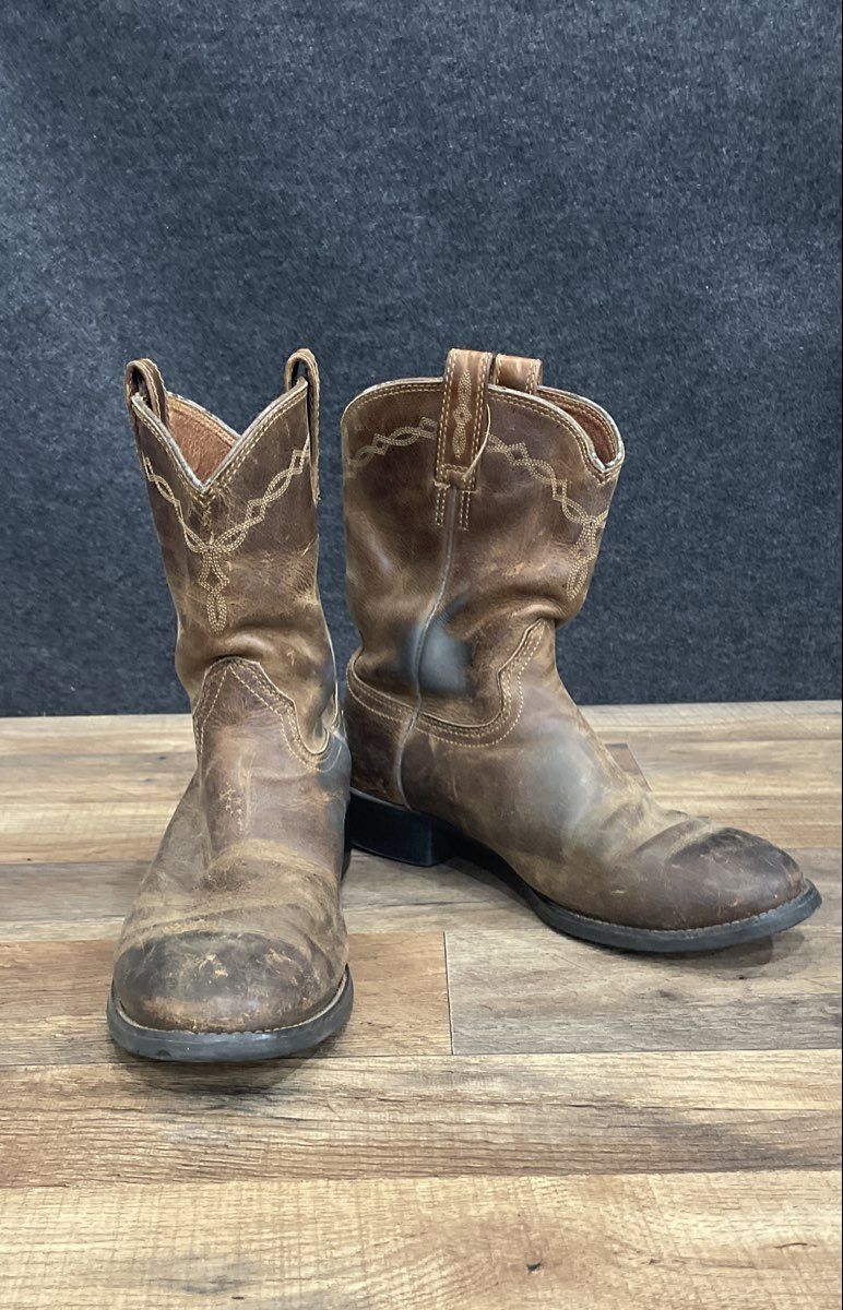 Ariat Heritage Roper 35525 Brown Leather Western Cowboy Boots Men's Size 9.5 D