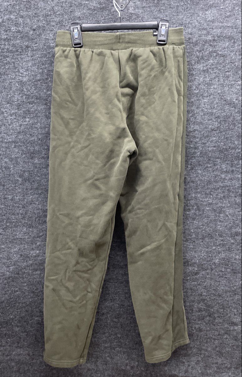 Puma Men's Olive Green Sweatpants Joggers Waffle Knit Side Panels Size S