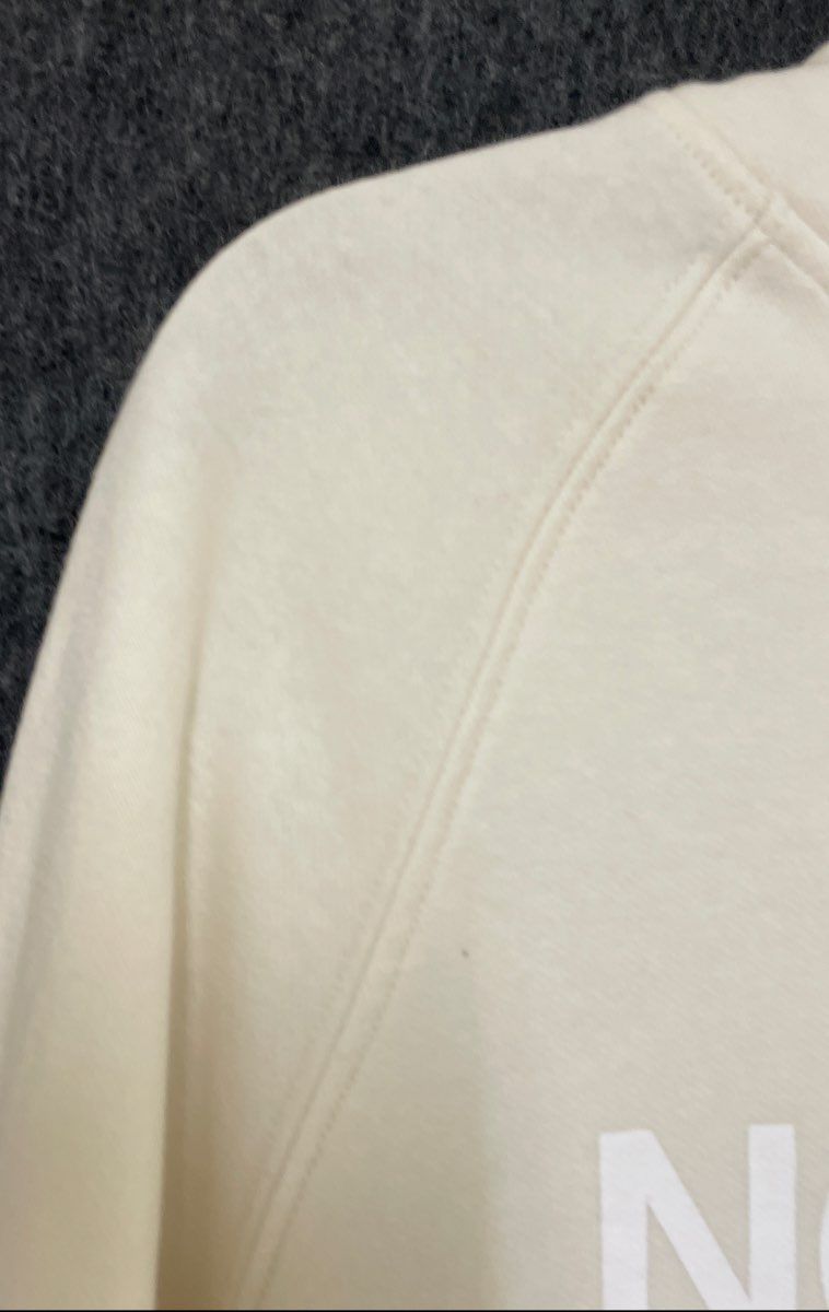 The North Face Women's Cream Pullover Logo Hoodie Kangaroo Pocket Sz S