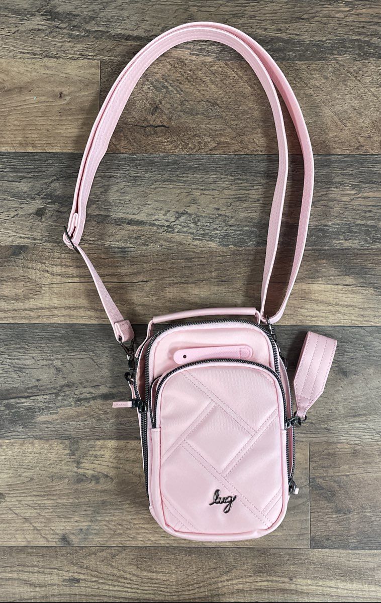 Lug Pink Quilted Skeeter Crossbody Bag Belt Bag Travel Pouch