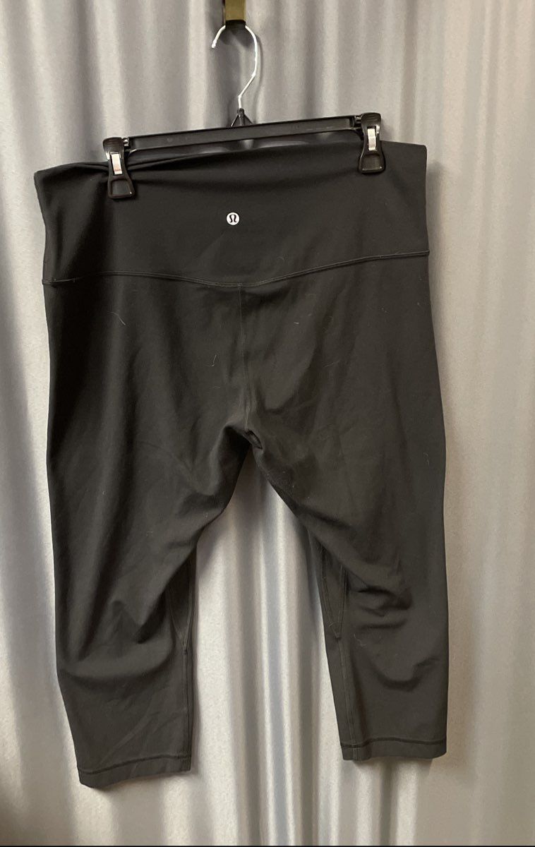 Lululemon Women's Wunder Train High-Rise Crop Leggings Black Sz 14