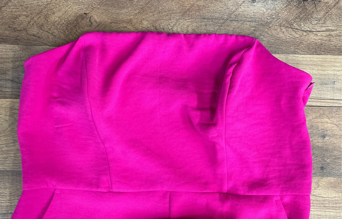 Express Women's Fuchsia Pink Strapless Wide Leg Jumpsuit NWT Sz L