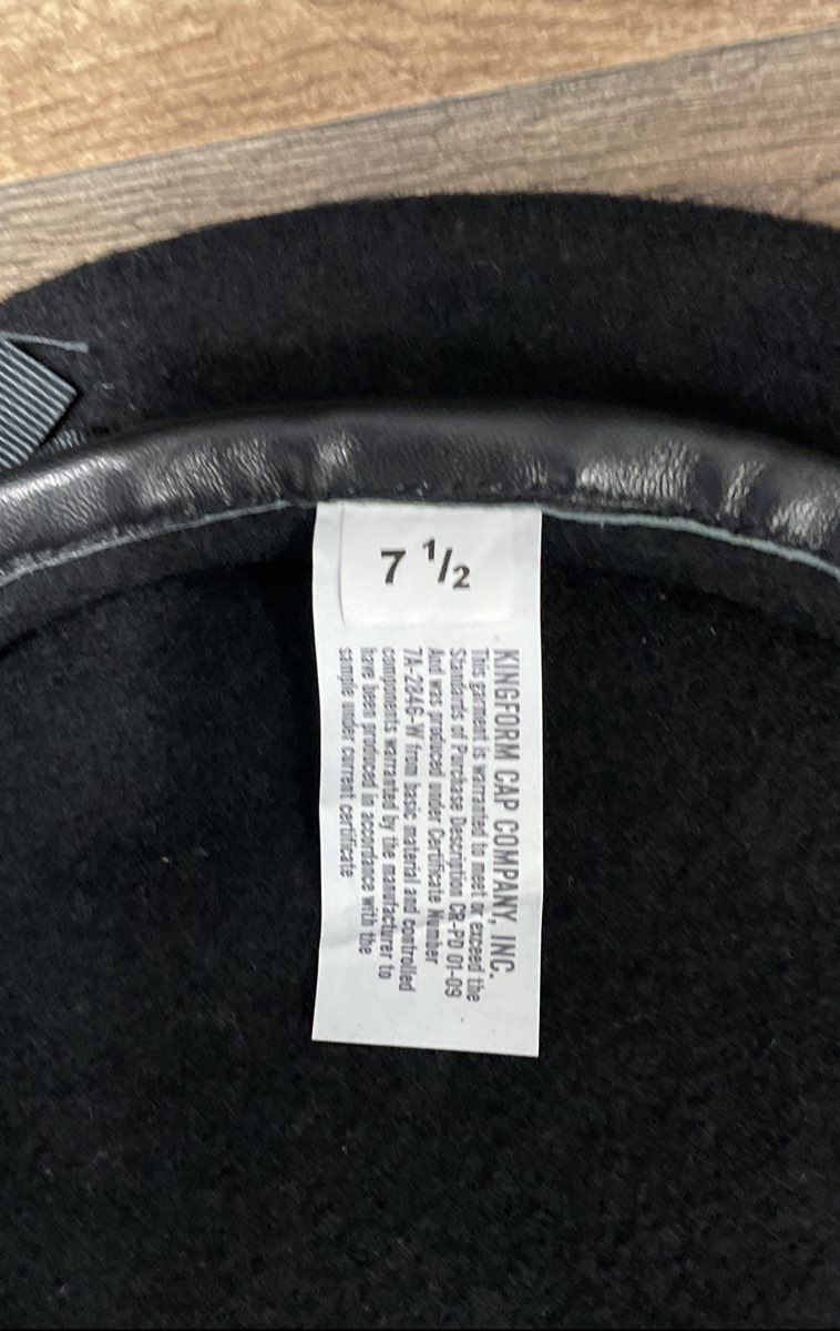 US Army Lot of 2 Black Wool Military Berets DSCP Kingform USA Sz 6 7/8 & 7 1/2