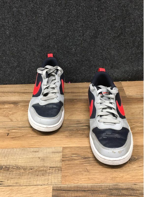 Nike Court Borough Low Recraft Black Red Grey Sneakers Size 6Y DV5456-003