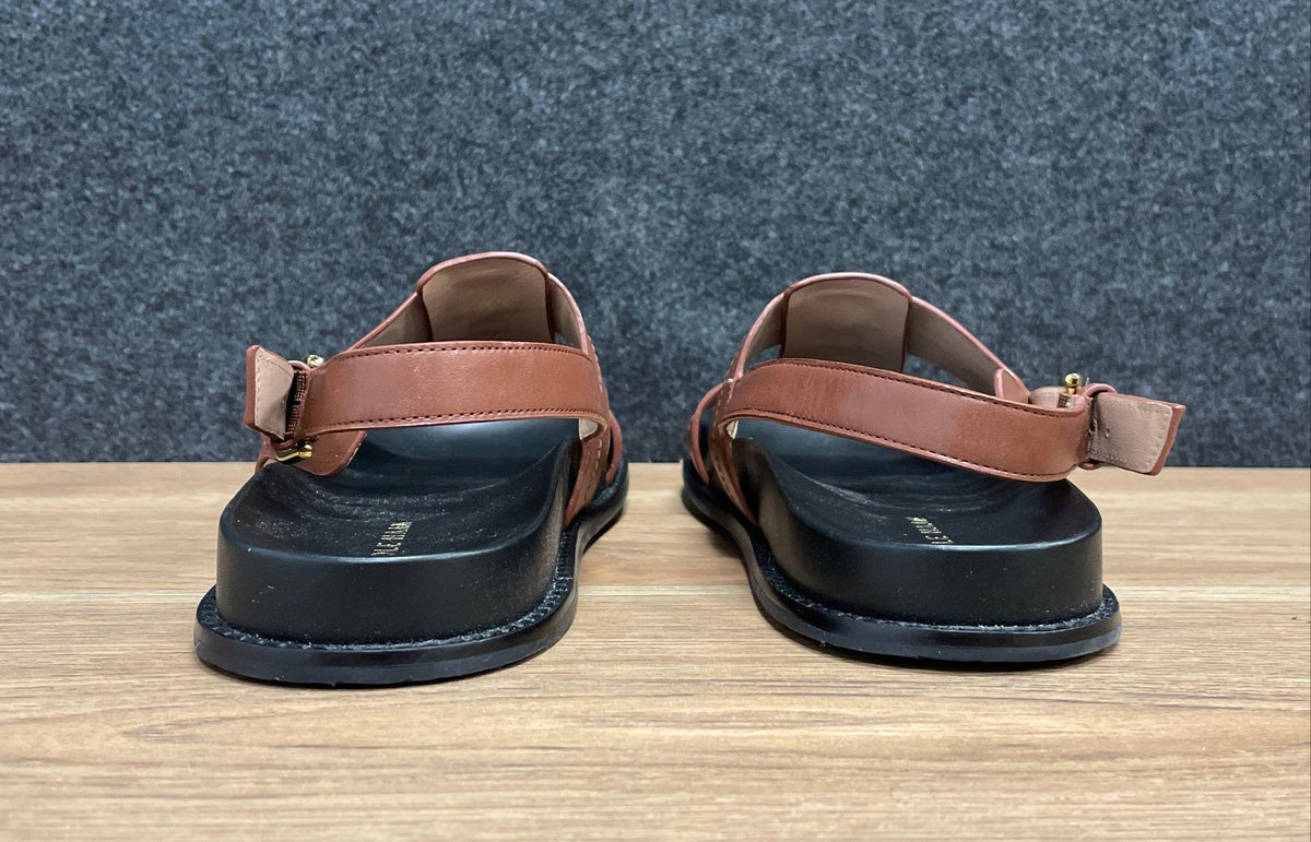 Cole Haan Grand Ambition Carmel British Tan Leather Sandals Women's Size 9B