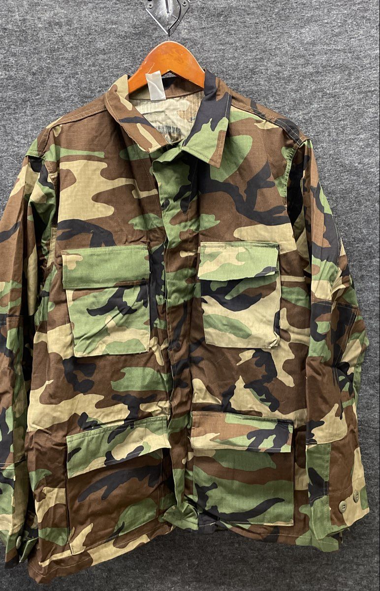 Lion Apparel Men's Woodland Camo BDU Field Jacket 100% Cotton Ripstop Sz L-R