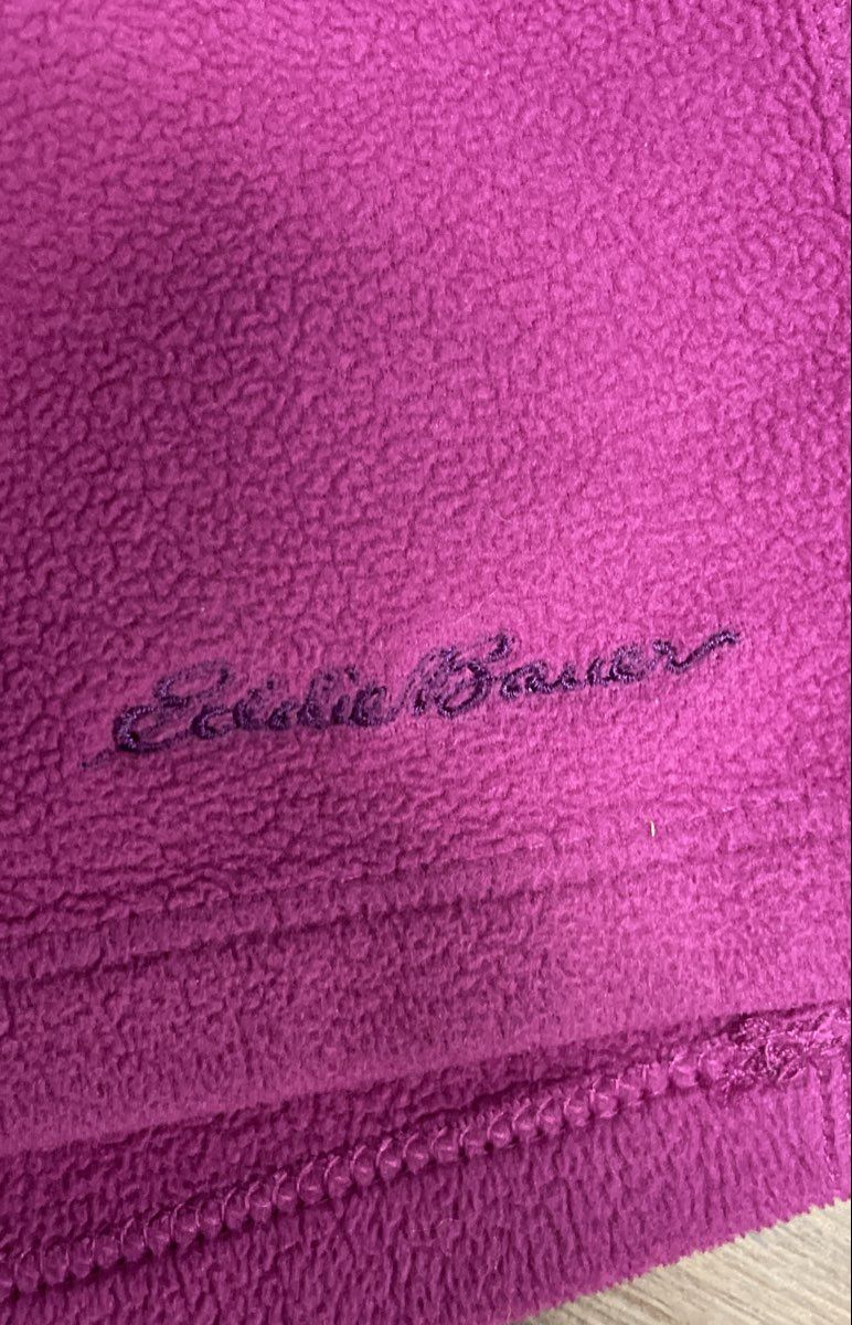 Eddie Bauer First Ascent Women's Magenta Mock Neck 1/4 Zip Fleece Pullover XL