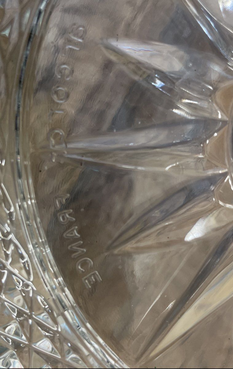 Arcoroc France Starburst Large Serving Bowl & 4 Diamond Point Bowls 5pc Set