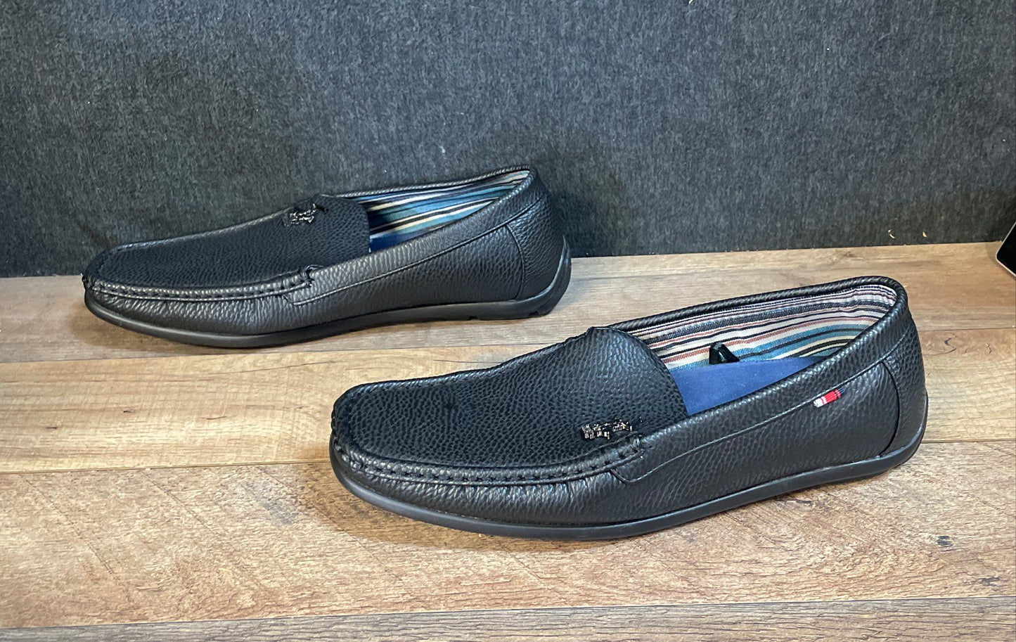 Beverly Hills Polo Club Edwin Black Loafers Moccasin Drivers Size 10.5