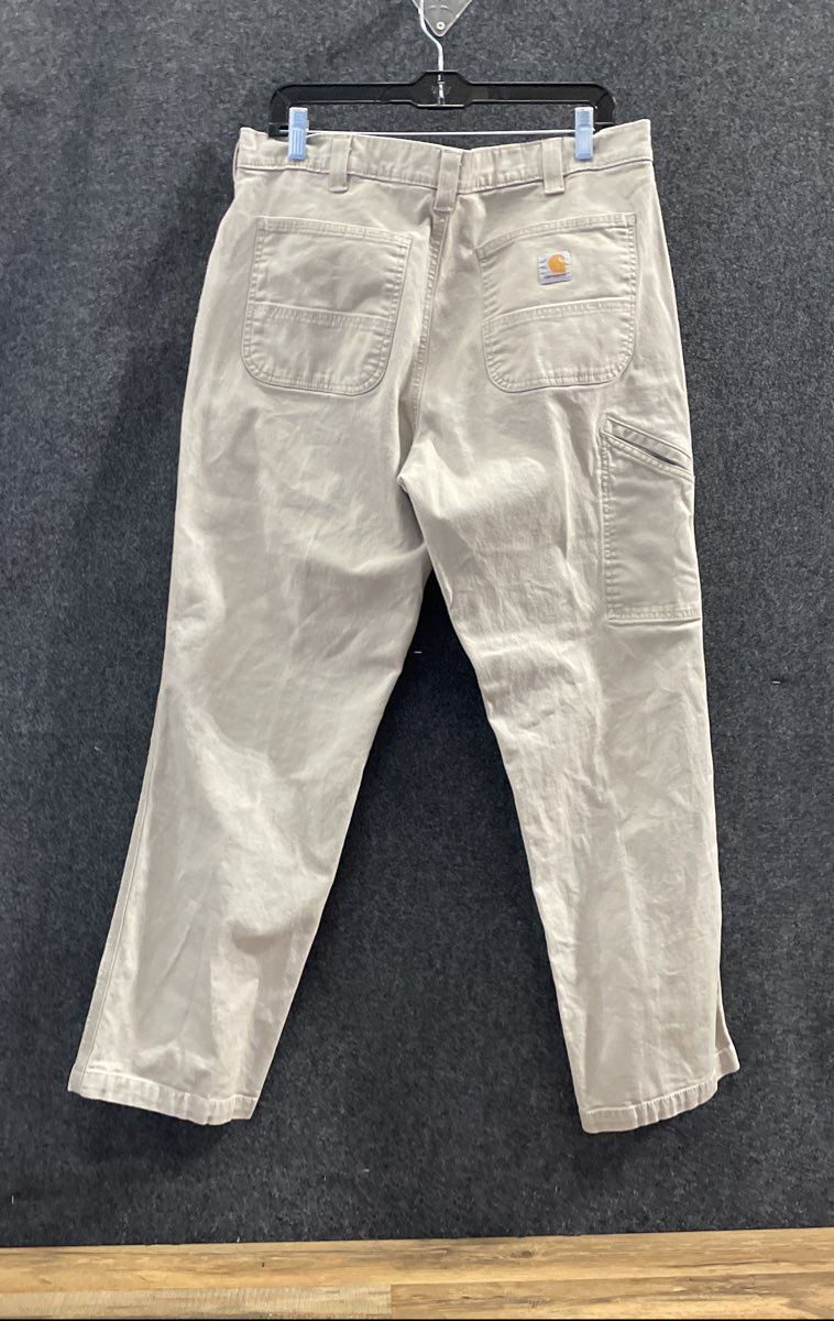 Carhartt Men's Khaki Rugged Flex Rigby Five-Pocket Relaxed Fit Pants Sz 36x32