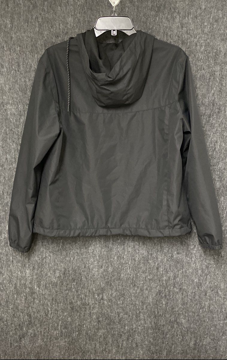 New Balance Men's Black Full Zip Hooded Windbreaker Jacket Mesh Lined Size L